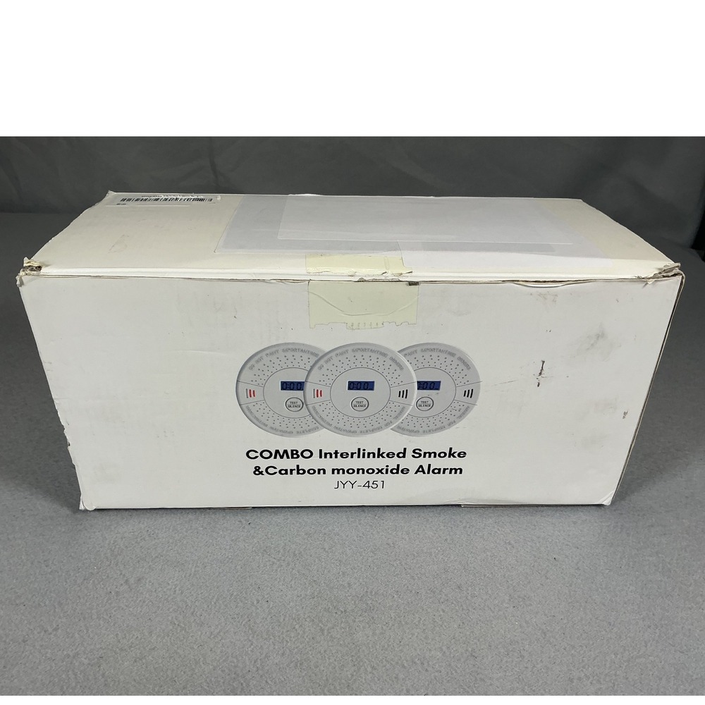 6-Pack Photoelectric Smoke & Carbon Monoxide Detectors 10-Year Battery New